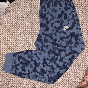 Nike Blue Camo Sweatpants